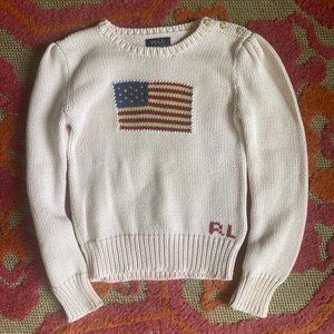 POLO Ralph Lauren Size 6x Iconic Flag Sweater